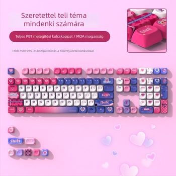 Moa témájú billentyűsapkák mechanikus billentyűzethez – testreszabott PBT szublimációval, modell Moa keycap-love-boxed, univerzális kompatibilitás, kopásálló dizájn
