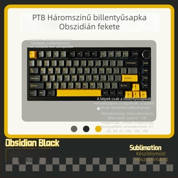 PBT háromrészes szublimációs DIY kulcskapakok 128-gombos mechanikus billentyűzethez