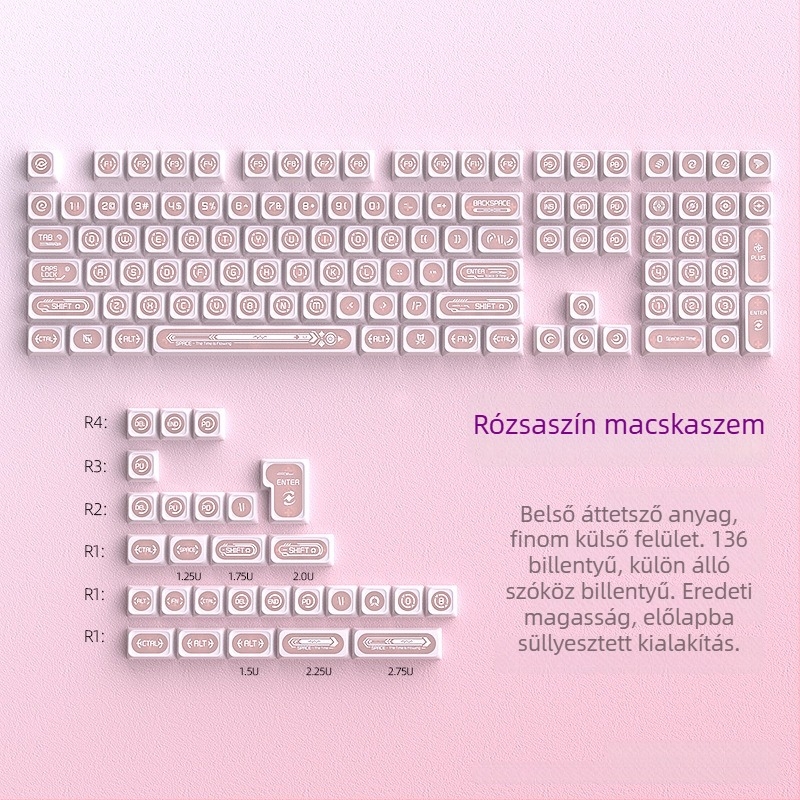 Mechanikus billentyűzethez Cat's Eye Stone Powder keycaps – Modell: Cat's Eye Stone (powder); Anyag: PC; Feldolgozás: Szublimáció; Tömeg: 300 g
