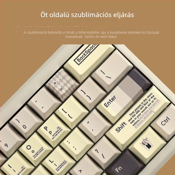 1,7 mm vastag PBT Sublimációs Szürke Téma Keycap Készlet, 134 billentyű, 61/64/68/87/98/104-es elrendezésekhez, fényblokkoló háttérvilágítással