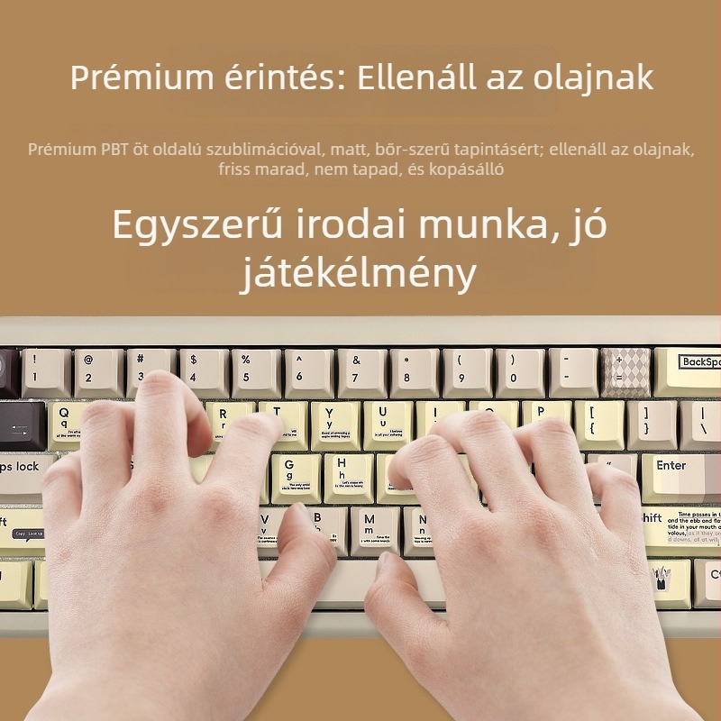 1,7 mm vastag PBT Sublimációs Szürke Téma Keycap Készlet, 134 billentyű, 61/64/68/87/98/104-es elrendezésekhez, fényblokkoló háttérvilágítással