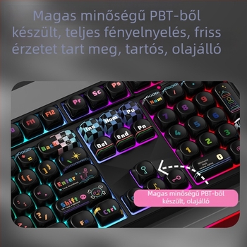 Személyre szabott billentyűfedél mechanikus billentyűzethez — PBT szublimáció, univerzális és mechanikus billentyűzetekkel kompatibilis, Moa téma billentyűfedők