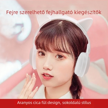 Fejre szerelt vezeték nélküli fejhallgató rekvizit fotózáshoz, mikrofon nélkül