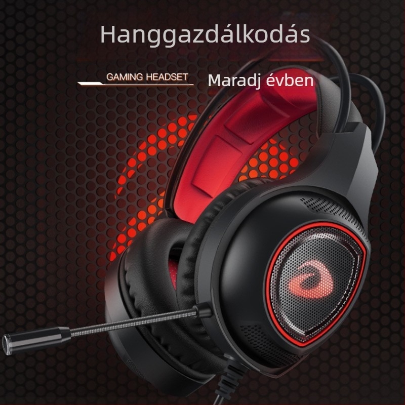 Daryo LH712 Vezetékes játékfejhallgató mikrofonnal, USB (32 Ω, 2,2 m kábel, frekvencia 20 Hz)