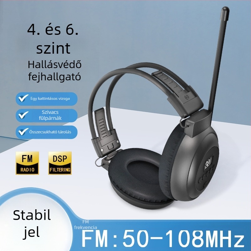 Vezeték nélküli angol hallás utáni gyakorlófejhallgató CET-4 és CET-6 vizsgákhoz FM rádióval