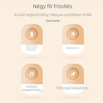 Vezeték nélküli Bluetooth fejhallgató, fejre felhelyezhető, kétoldalas sztereó, Bluetooth 5.0, 10 m hatótávolság, üzemidő több mint 8 óra