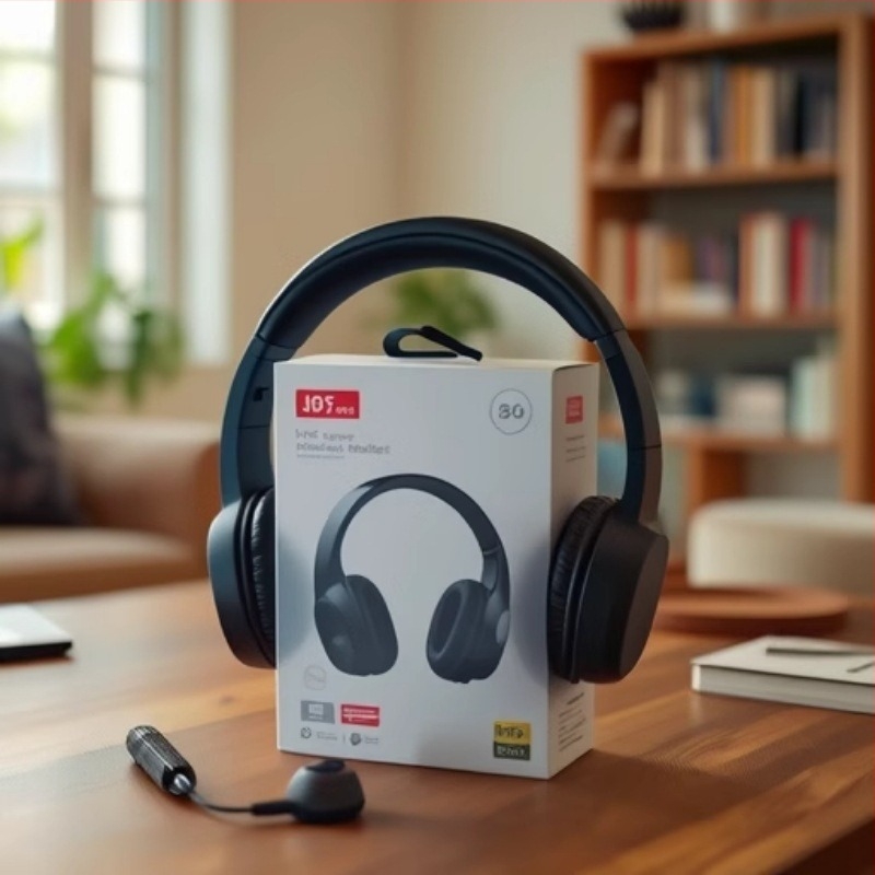 Vezeték nélküli Bluetooth over-ear fejhallgató, állítható kártya‑nyílással, kompatibil Apple, Android és Huawei eszközökkel, zene és esport számára