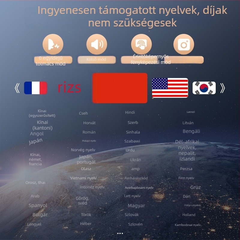 V16 fordító fülhallgató Bluetooth 4.0, USB 3.0, 200 mAh, iOS és Android kompatibilis