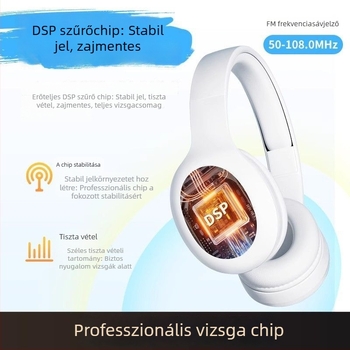 Auben vezeték nélküli fejhallgató CET-4/ CET-6 hallgatáshoz, fejre szerelhető, 250 g, FM rádió