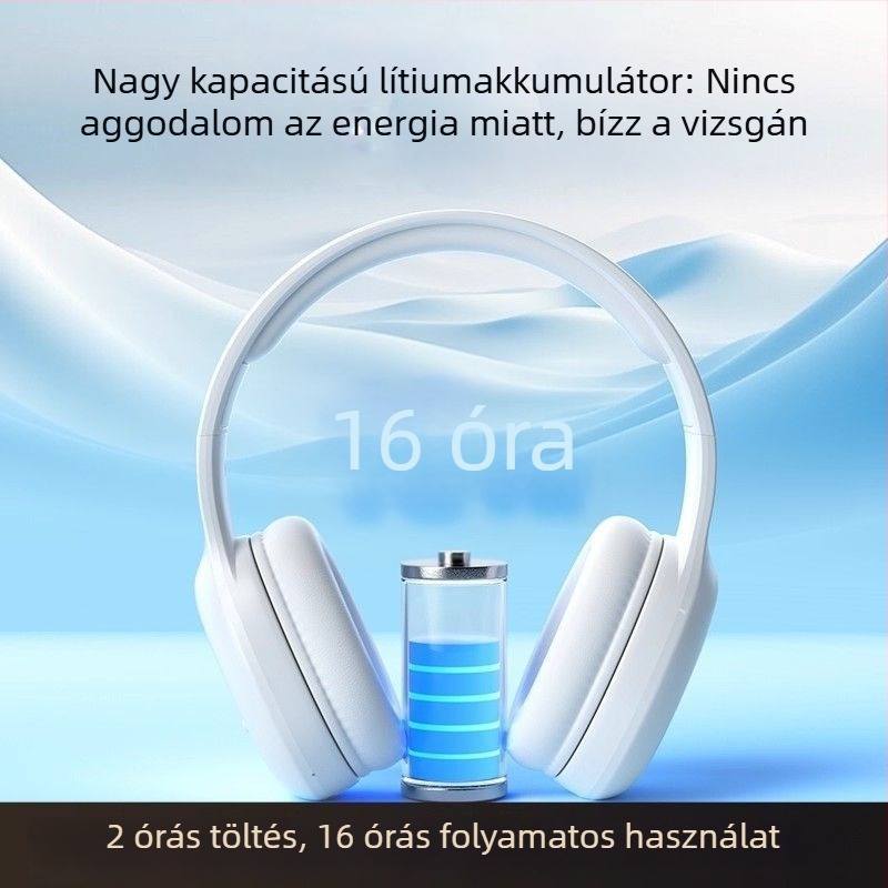 Auben vezeték nélküli fejhallgató CET-4/ CET-6 hallgatáshoz, fejre szerelhető, 250 g, FM rádió