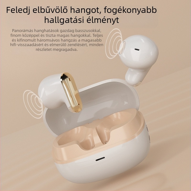 TWS vezeték nélküli Bluetooth fejhallgató zajcsökkentéssel, hosszú akkumulátor-élettartam 4–8 óra, alacsony késleltetésű e-sportokhoz, Bluetooth 5.3, 10 m hatótávolság