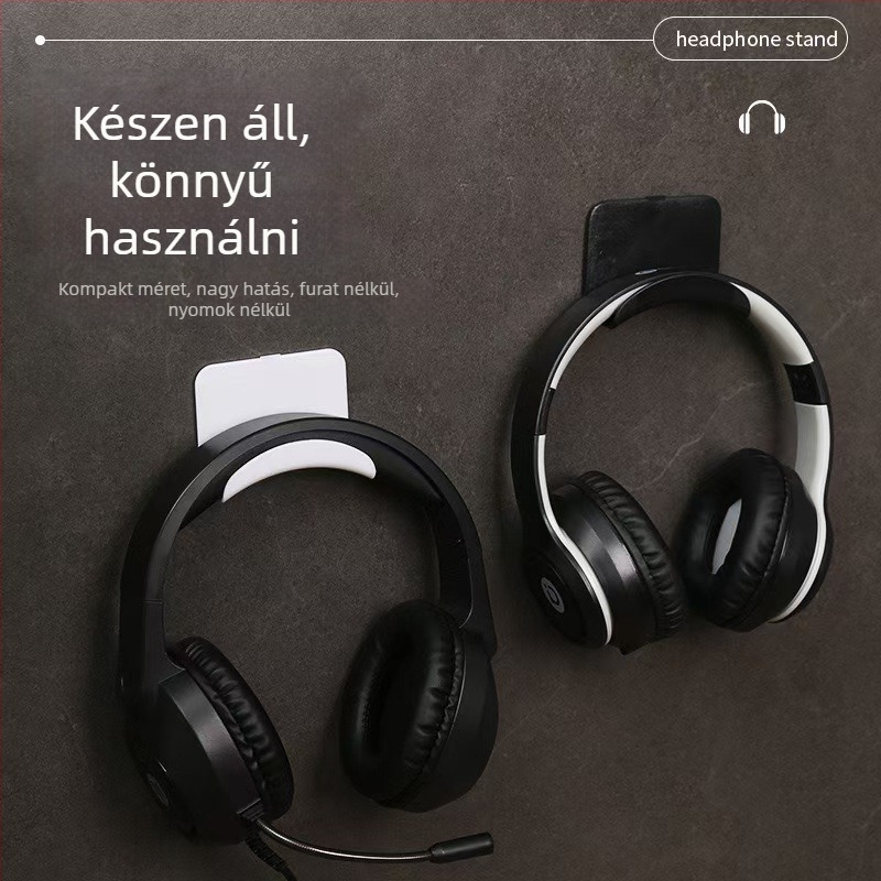Fülhallgató tartó, univerzális design, műanyag kivitel (Típus: Fülhallgatótartó; Anyag: Műanyag; Stílus: Univerzális)
