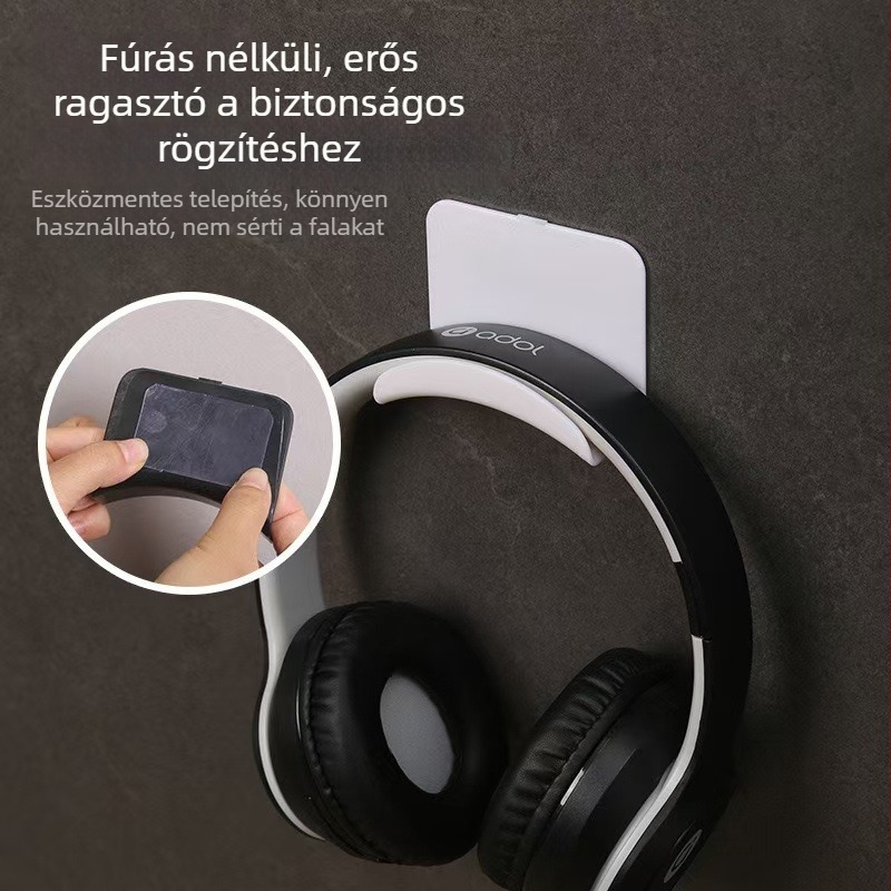Fülhallgató tartó, univerzális design, műanyag kivitel (Típus: Fülhallgatótartó; Anyag: Műanyag; Stílus: Univerzális)