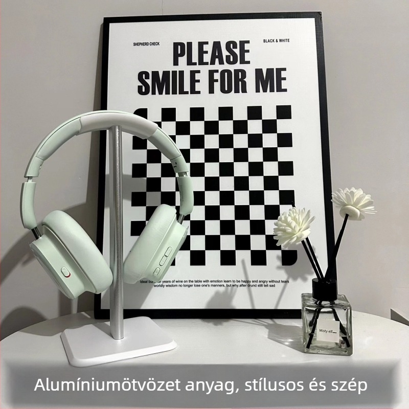 Asztali fejhallgató-tartó, alumíniumötvözet és szilikon kialakítás, modell 01, tárolásra és kiállításra