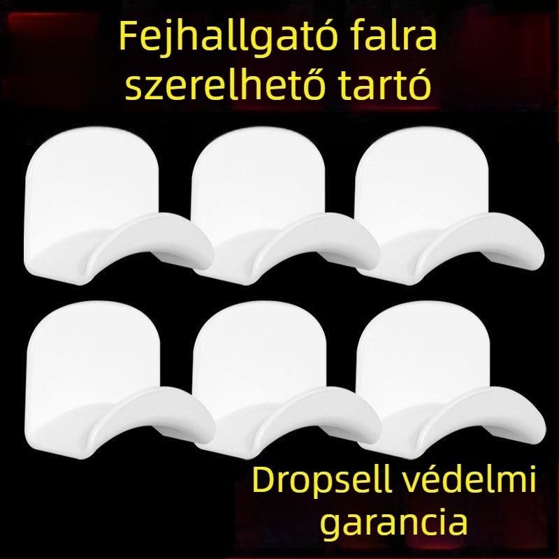 Fejhallgató állvány falra szerelhető és az asztal alatti tartó, fúrás nélkül, irodai használatra