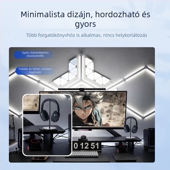 Fülhallgató állvány az asztalra, alumínium ötvözetű headset tartó játékokhoz