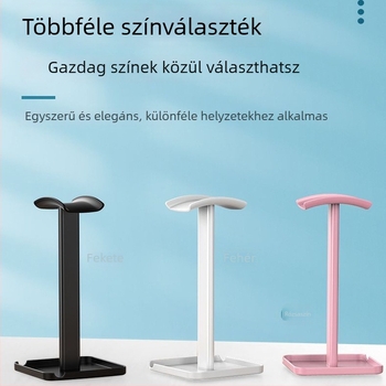 Többcélú fejhallgatóállvány alumíniumötvözetből, asztali kiállításra és tárolásra