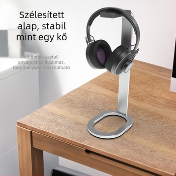Asztali fejhallgató állvány — alumíniumötvözet, modell E71, univerzális kompatibilitás, súly 150 g, fejhallgató tárolás