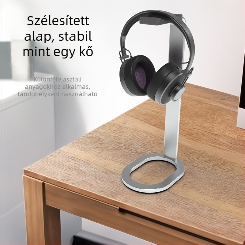 Asztali fejhallgató állvány — alumíniumötvözet, modell E71, univerzális kompatibilitás, súly 150 g, fejhallgató tárolás