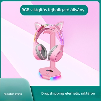 RGB világított asztali fejhallgatóállvány