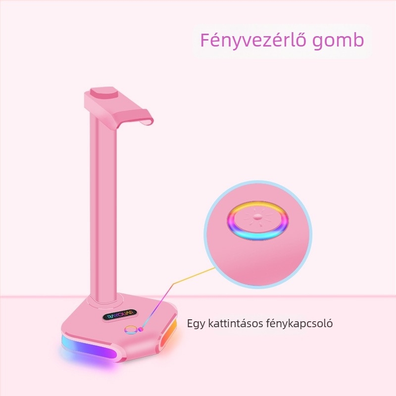 RGB világított asztali fejhallgatóállvány