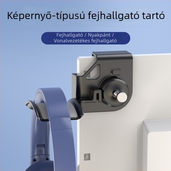 Fejhallgató falra szerelhető állvány, furatmentes kialakítás, fejhallgató tárolására, modell STB8D8XR, tömege 100 g