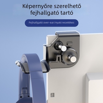 Fejhallgató falra szerelhető állvány, furatmentes kialakítás, fejhallgató tárolására, modell STB8D8XR, tömege 100 g