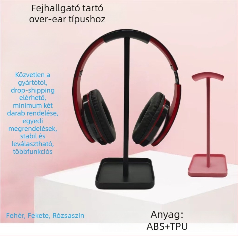 Asztali fejhallgatóállvány Z10 – ABS anyag, kivehető fejhallgató tartó