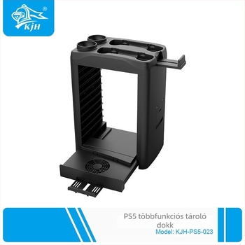 PS5 többfunkciós hűtőalap Move kontroller töltőállvánnyal és lemez- és fejhallgató tárolóval