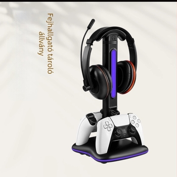 Játékvezérlő töltő- és tároló dokk, kettős töltésű alap, Type-C interfész, leválasztható, PS5/Xbox/PS4-kompatibilis