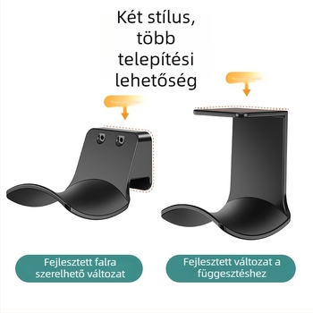 Fali hallgató állvány – Lazy bracket, CHZ-S1 modell, tömeg 0,08 kg, tárolás hallgatók számára, vastagított anyag