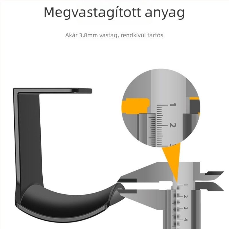 Fali hallgató állvány – Lazy bracket, CHZ-S1 modell, tömeg 0,08 kg, tárolás hallgatók számára, vastagított anyag