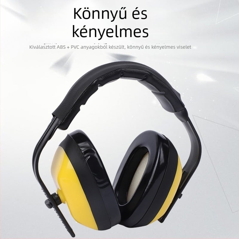 Fejre húzható zajszigetelő fülvédő, ABS+PVC kivitel, szivacsos bélés