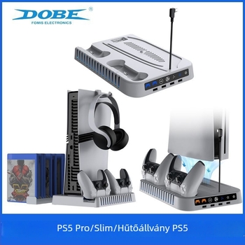 PlayStation 5 hűtő- és töltőalap - Tp5-5505, USB-C, ABS ház, töltés és hőelvezetés