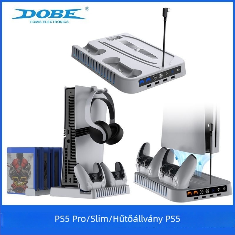 PlayStation 5 hűtő- és töltőalap - Tp5-5505, USB-C, ABS ház, töltés és hőelvezetés