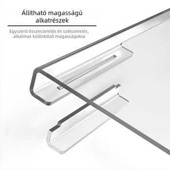 Asztali billentyűzet-tartó, ergonómikus Z-alakú, emelt dőlésszög (Univerzális kompatibilitás, csúszásmentes, modell 240208)