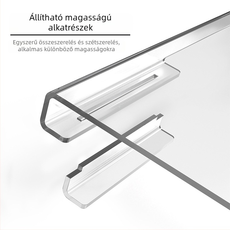 Asztali billentyűzet-tartó, ergonómikus Z-alakú, emelt dőlésszög (Univerzális kompatibilitás, csúszásmentes, modell 240208)