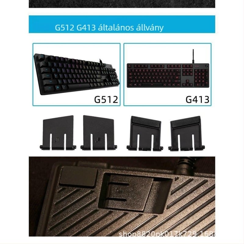 Asztali billentyűzet-tartó — szilikon csúszásmentes, kompatibilis a Logitech G913-sel; tömeg: 0,5 kg; anyag: szilikon