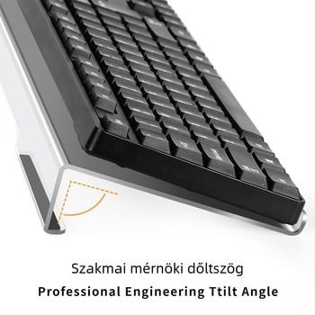 Asztali billentyűzet ergonomikus tartó, Z alakú magasságot növelő tartó, modell 240208, kompatibilis a legtöbb billentyűzettel, irodai használatra