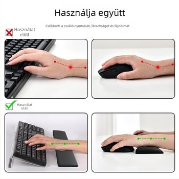 Asztali billentyűzet ergonomikus tartó, Z alakú magasságot növelő tartó, modell 240208, kompatibilis a legtöbb billentyűzettel, irodai használatra
