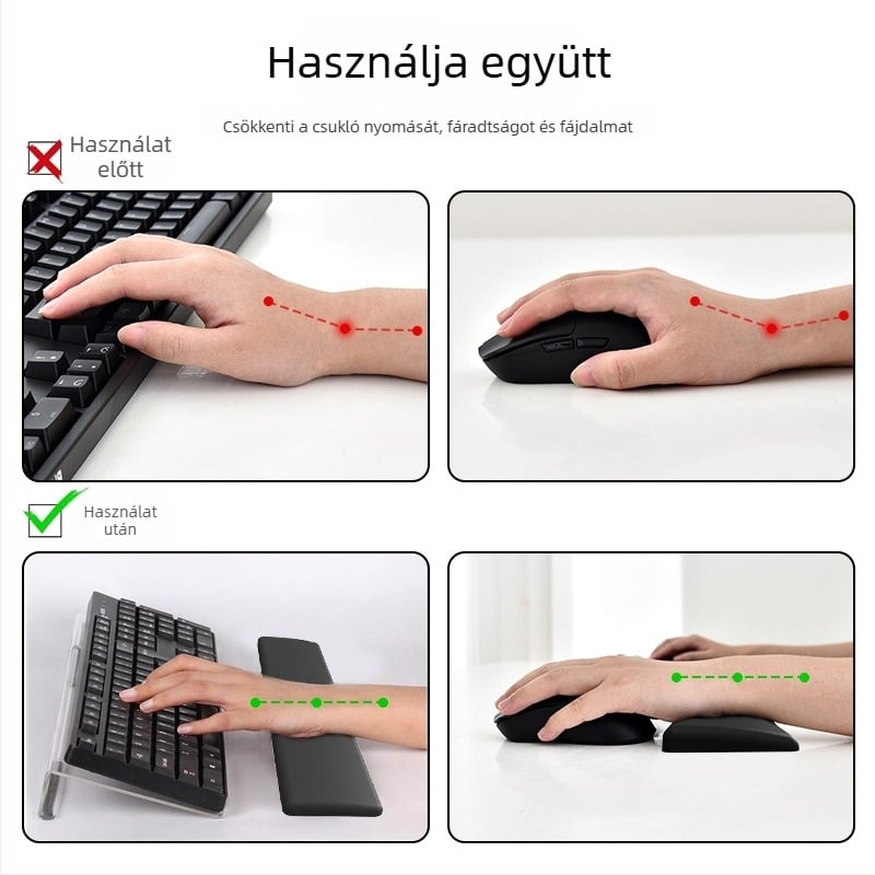 Asztali billentyűzet ergonomikus tartó, Z alakú magasságot növelő tartó, modell 240208, kompatibilis a legtöbb billentyűzettel, irodai használatra