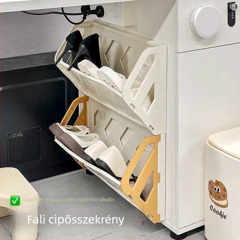 Fából készült sarok íróasztal tárolópolc átlátszó panellel, 6 réteg, egyszerű és modern stílus, utazási tárolás