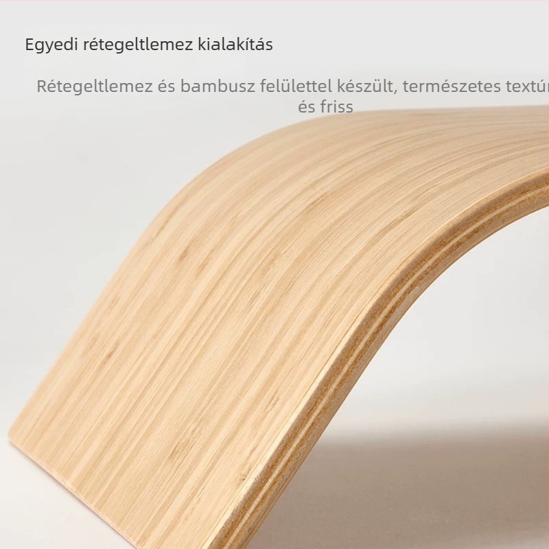 Fából készült LCD-monitor emelő állvány billentyűzet-tárolóval, egyemeletes asztali tartó, modern minimalist stílus