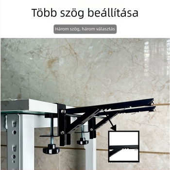 F-típusú billentyűzet-tartó fúrás nélküli szerelés, állítható hajtogatható asztali kiterjesztés és tároló polc