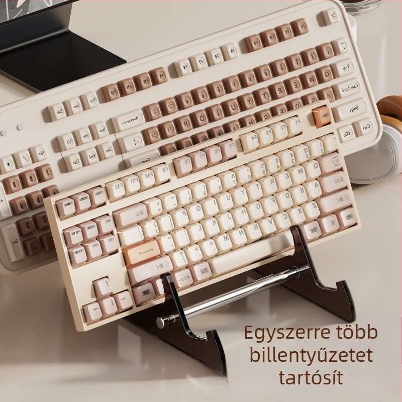Asztali billentyűzet-kijelző állvány akril fogantyúval, vezeték nélküli mechanikus billentyűzetek tárolására, modell 2357393523336544640, testreszabható