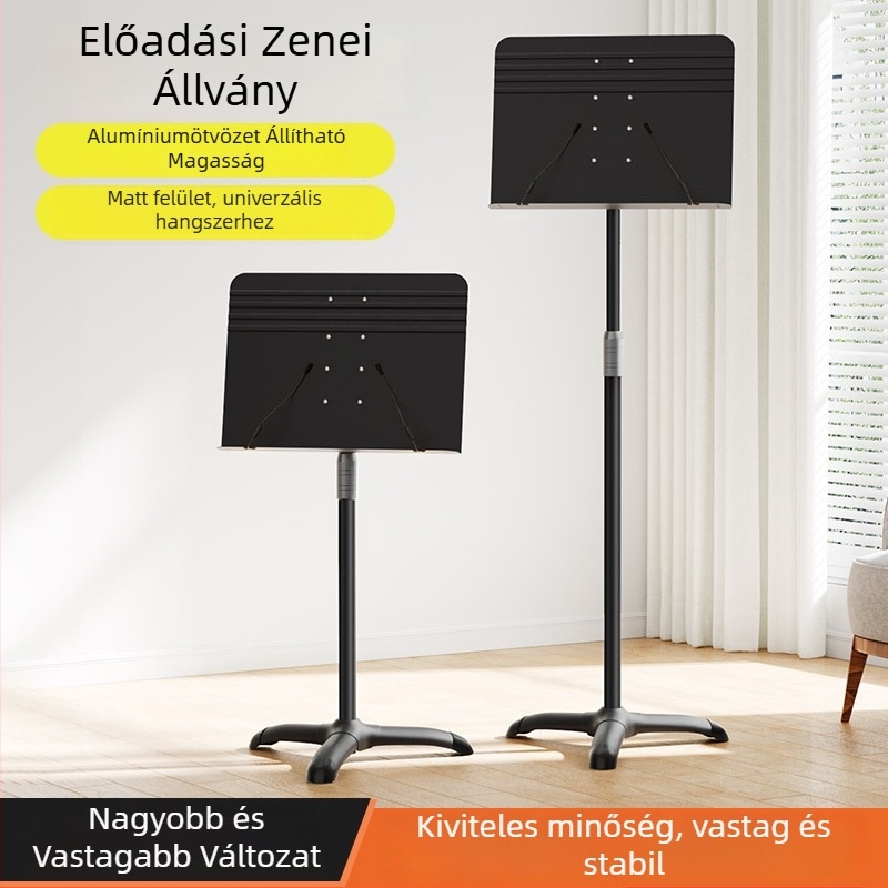 PTNOKA 01N Összecsukható, felemelhető hangszerállvány Guzhenghez, Gitárhoz, Hegedűhöz és Elektronikus billentyűzethez | Rozsdamentes acél és alumínium ötvözet