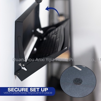 Fali szerelésű billentyűzet- és egérállvány összecsukható írótáblával – univerzális modell, 1,5 m kábel, súly 3000 g