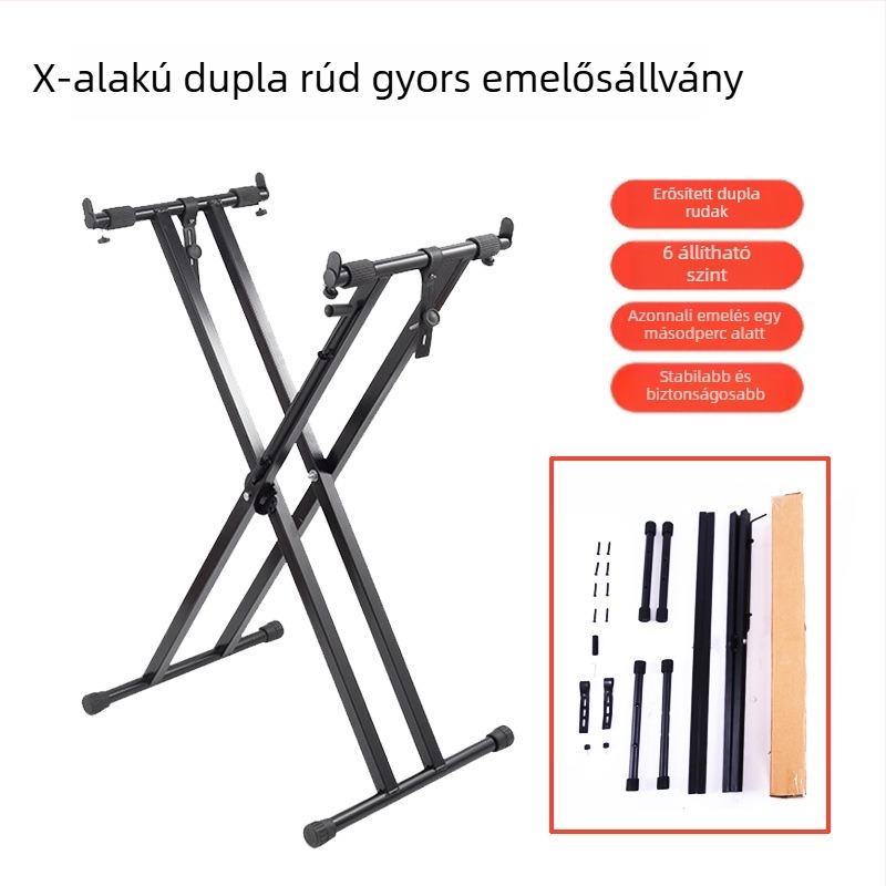 Elektronikus orgán tartó, fém, modell Disassembling portable piano gear, Haoze