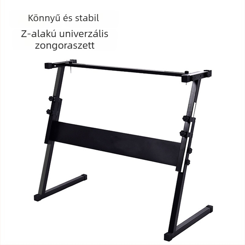Z-típusú fém elektronikus orgona állvány, 25 mm négyzetcső vázzal, univerzális