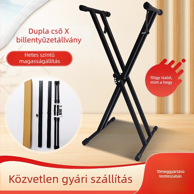 Fém elektronikus orgonaállvány, X alakú, modell X, Mingle márka